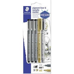 Tusfilc készlet 5db Staedtler Design Journey Pigment kalligrafikus line Írószerek 308 SBK3P3