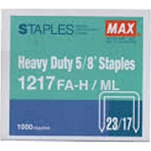 Tűzőkapocs 23/17 Max 170lap 1000db/dob erős Irodai kisgépek MAX 1217FA-H(EUR)STAPLES