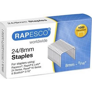 Tűzőkapocs 24/8 Rapesco 1000db/dob horganyzott acél Irodai kisgépek RAPESCO 1456