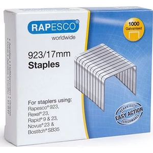 Tűzőkapocs 923/17 Rapesco 160lap 1000db/dob erős horganyzott acél Irodai kisgépek RAPESCO 1240