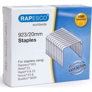 Tűzőkapocs 923/20 Rapesco 200lap 1000db/dob erős horganyzott acél Irodai kisgépek RAPESCO 1241