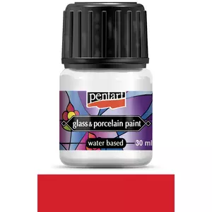 Üveg és Kerámiafesték Pentart 30ml - piros Pentart