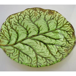 Üveg kínáló levél alakú 22cm VIEN LEAF