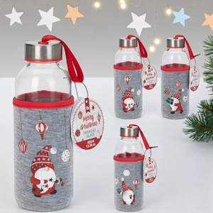 Üveg kulacs 400ml Karácsonyi mintás 3féle KPM25