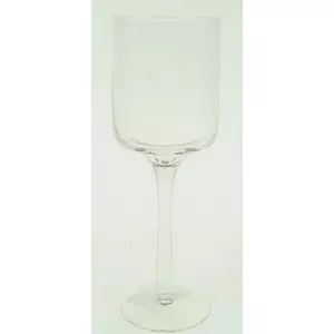 Üveg talpas pohár Y 6,5x21cm áttetsző víztiszta