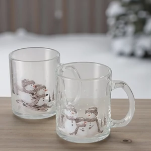 Üvegbögre 320ml hóemberes, Frosty