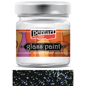Üvegfesték oldószeres 30ml csillogó ezüst Pentart
