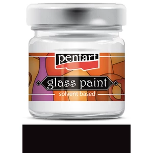 Üvegfesték oldószeres 30ml fekete Pentart
