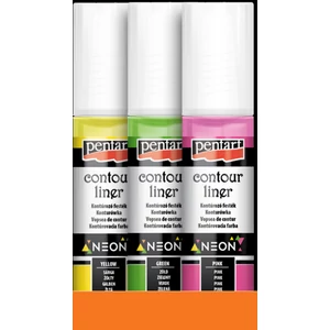 Üvegfesték Pentart kontúrozó 20ml neon narancs