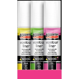Üvegfesték Pentart kontúrozó 20ml neon pink