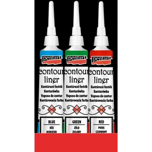 Üvegfesték Pentart kontúrozó 20ml piros