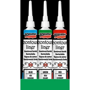 Üvegfesték Pentart kontúrozó 20ml zöld