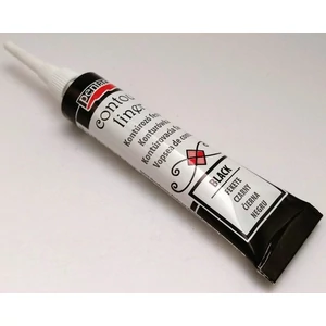 Üvegfesték Pentart kontúrozó 20ml, fekete PENTART