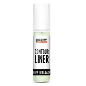 Üvegfesték Pentart kontúrozó 20ml glow zöldesfehér