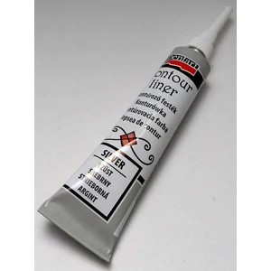Üvegfesték Pentart kontúrozó 20ml, ezüst szürke PENTART