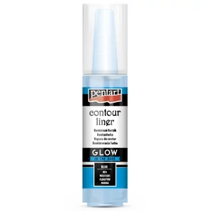 Üvegfesték Pentart kontúrozó 20ml világítós kék GLOW