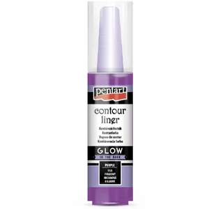 Üvegfesték Pentart kontúrozó 20ml világítós lila GLOW