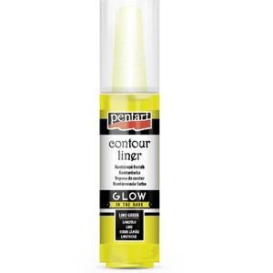 Üvegfesték Pentart kontúrozó 20ml világítós limezöld GLOW