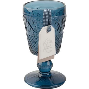 Pohár üvegkehely 16cm kék talpas üvegpohár 275ml Katie Alice: Vintage Indigo