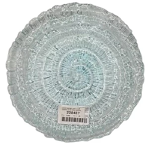 Üvegtányér 21cm norma áttetsző égkék