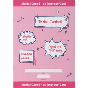 Üzenő füzet iskola A5 Ico süni pink 32 lap
