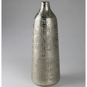 Váza hosszú ezüst 39cm 23' 14x39cm alumínium kpm