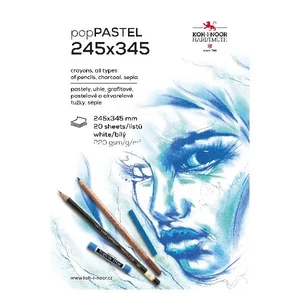 Vázlatfüzet 245x345mm Koh-I-Noor 9920 pasztell, fehér 
