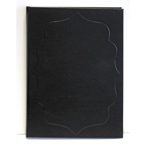 Vendégkönyv A4 műbőr fekete 