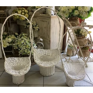Vessző, fonott kosár florentin óriás 3db-os átmérő: 25-36cm, magasság: 68-88cm