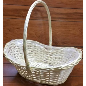 Vessző kosár bölcső 46x30x15x45cm