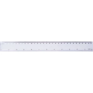 Vonalzó 30cm Átlátszó vastag műanyag 33mm széles