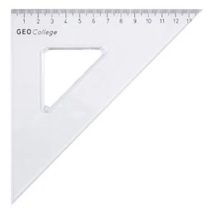Vonalzó háromszög 45° 20cm Aristo GEOCollege víztiszta AH23420