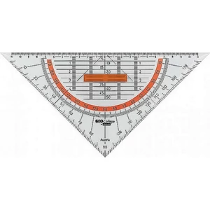 Vonalzó Aristo H.szög - GEOCollege 25 cm Fogóval Geometriai / Áttetsző