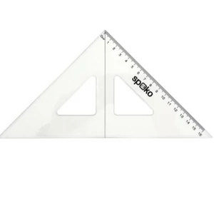 Vonalzó háromszög 16 cm átlátszó