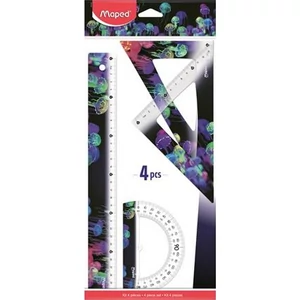 Vonalzókészlet Maped műanyag, 4 darabos, Deepsea Paradise IMA981832