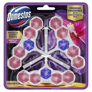 WC frissítő blokk 3db-os DOMESTOS Aroma Lux hibiszkusz