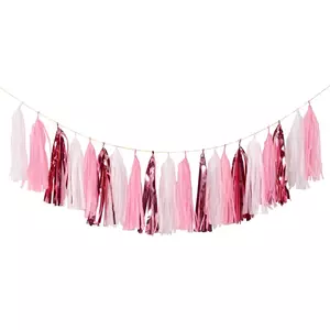 Party dekor banner 2,5m bébi girl, világos rózsaszín