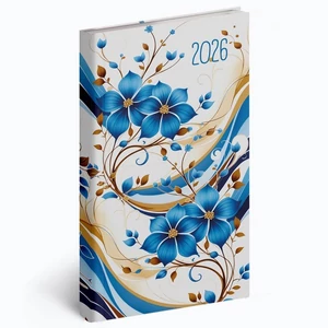 Zsebnaptár álló 2026 heti 5811-69 Picture kékvirág Realsystem 2026 kollekció!