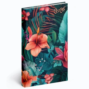 Zsebnaptár álló 2026 5811-75 picture hibiszkusz Realsystem 2026 kollekció!