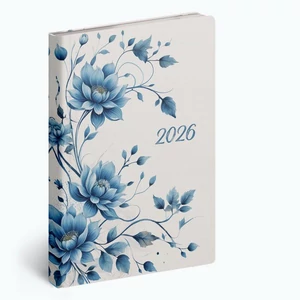 Zsebnaptár B/6 2026 heti 5411-71 Fiestina virágminta Realsystem 2026 kollekció!