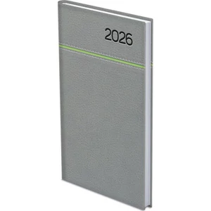 Zsebnaptár Young 2026 Y035 Zseb Heti Szürke-Zöld Toptimer 2026 kollekció!