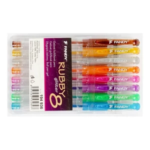 Zseléstoll Fandy glitteres Rubby, 8szín/set