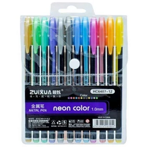 Zseléstoll készlet neon metál színű  12szín/set HC6407-12