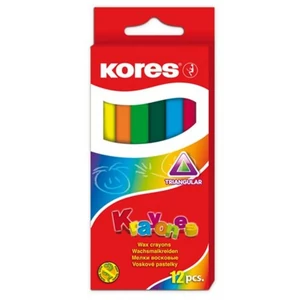 Zsírkréta 12 Kores Krayones háromszög, 12színű Írószerek Kores 33101