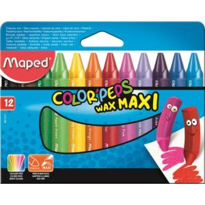 Zsírkréta 12 Maped Color Peps MAXI Wax viasz vastag 12színű Írószerek Maped 861311