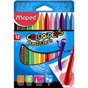 Zsírkréta 12 Maped Color`Peps PlasticClean háromszög 12szín Írószerek Maped 862011