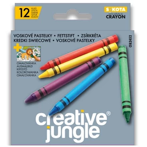 Zsírkréta 12 Kreatív Jungle kerek