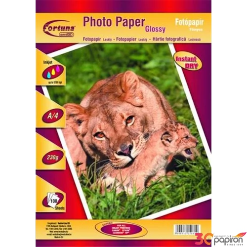 Fotópapír A4 230gr Fortuna inkjet fényes