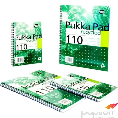 Spirálfüzet A4 Pukka Pad vonalas 110lap Recycled