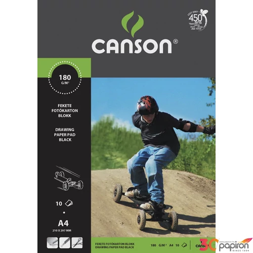 Fotókarton blokk A4 színes Canson 160 gr. 10féle szín iskolaszezonos termék